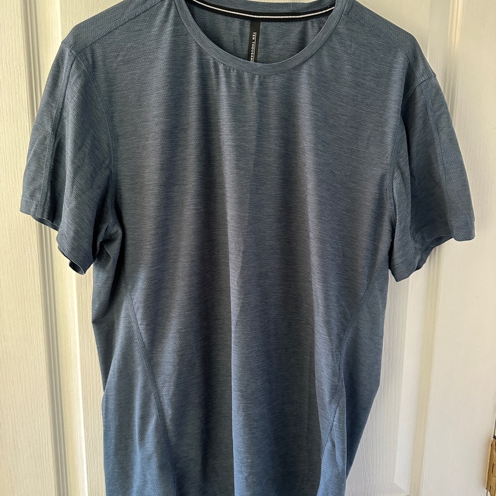 Ten Thousand Men's Heather Slate Blue Performance Tee